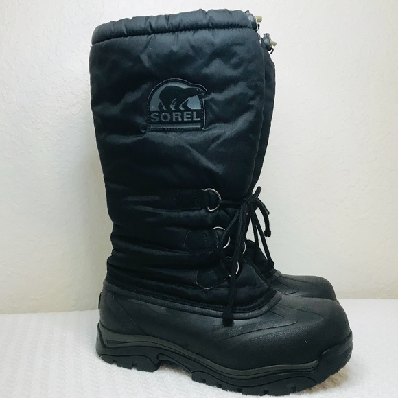 Sorel Shoes - SOREL SNOW LION BLACK RUBBER SNOW BOOTS